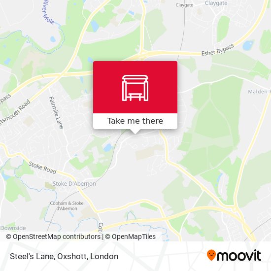 Steel's Lane, Oxshott map