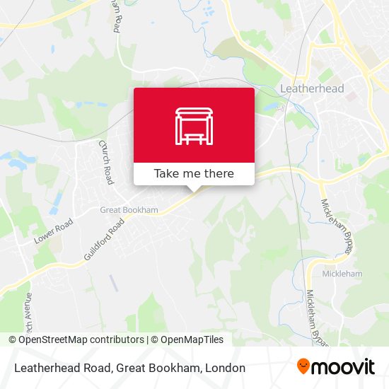 Leatherhead Road, Great Bookham map