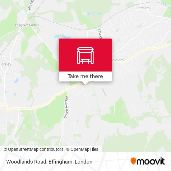 Woodlands Road, Effingham map