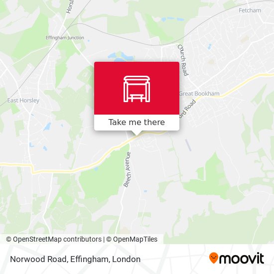Norwood Road, Effingham map