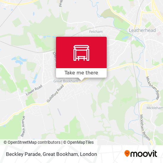 Beckley Parade, Great Bookham map