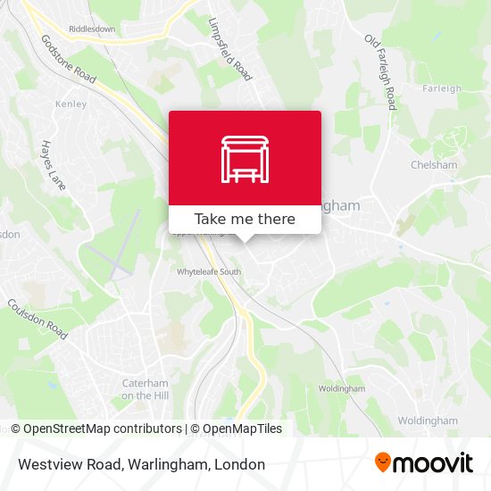 Westview Road, Warlingham map