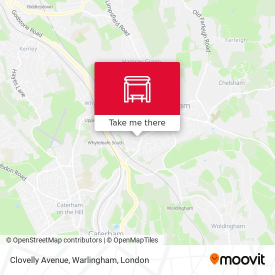 Clovelly Avenue, Warlingham map