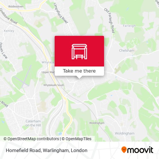Homefield Road, Warlingham map