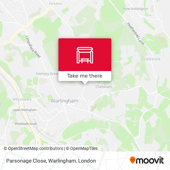 Parsonage Close, Warlingham map