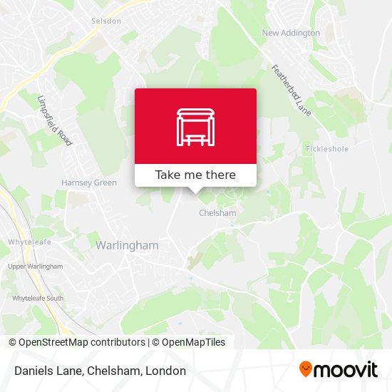 Daniels Lane, Chelsham map