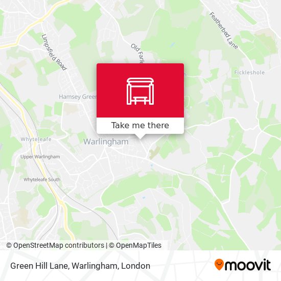 Green Hill Lane, Warlingham map