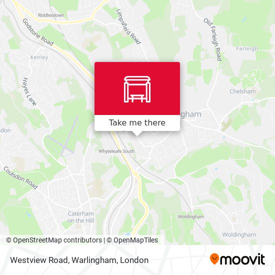 Westview Road, Warlingham map