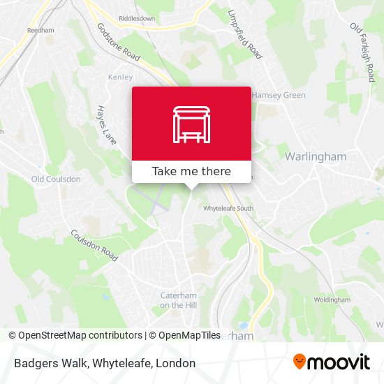 Badgers Walk, Whyteleafe map