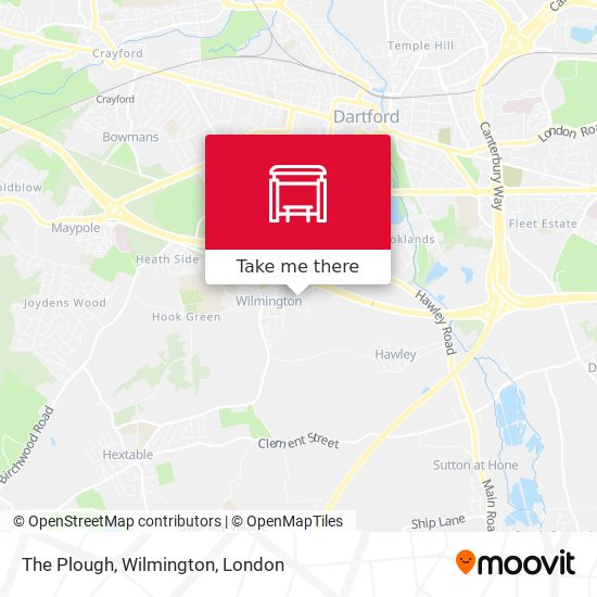 The Plough, Wilmington map