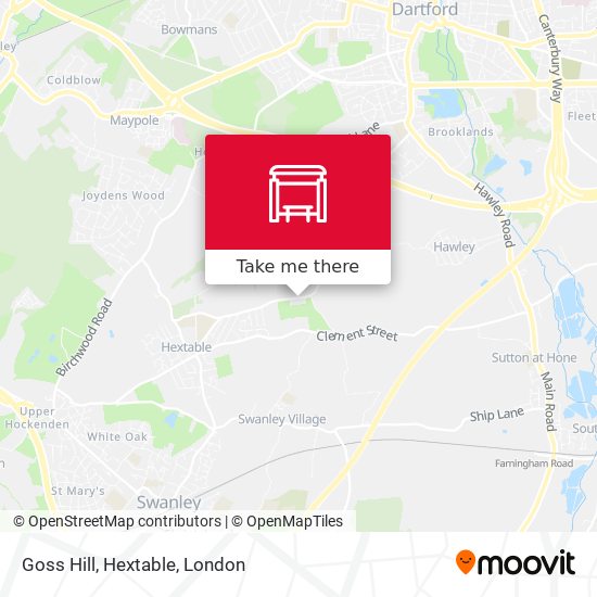 Goss Hill, Hextable map