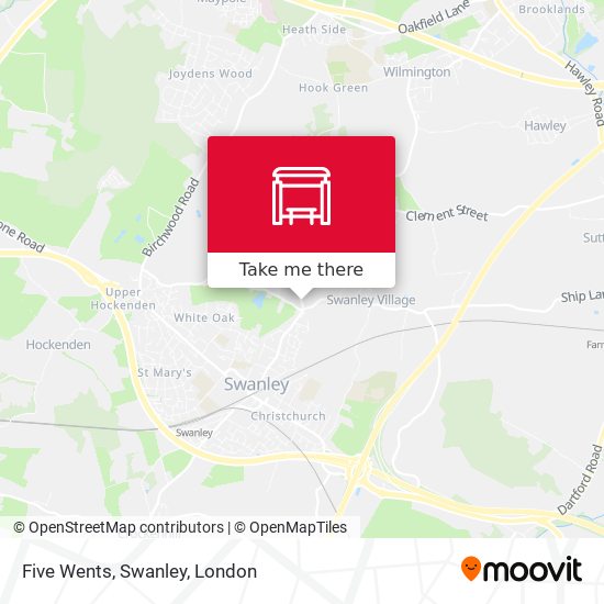Five Wents, Swanley map