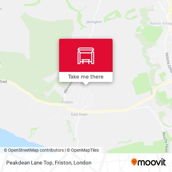 Peakdean Lane Top, Friston map