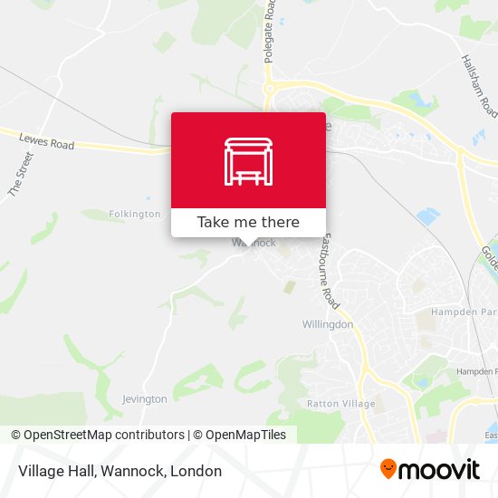 Village Hall, Wannock map