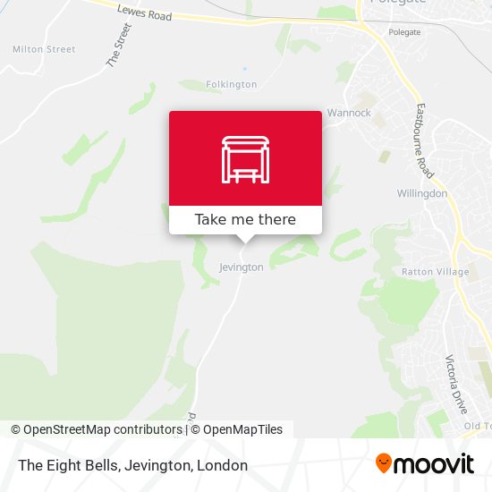 The Eight Bells, Jevington map