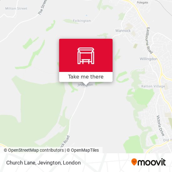 Church Lane, Jevington map