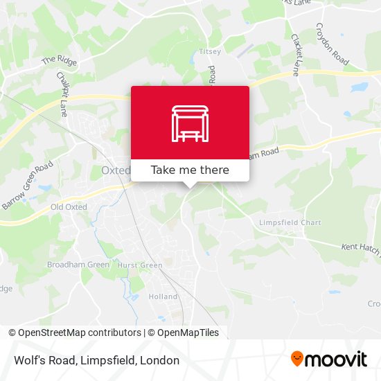 Wolf's Road, Limpsfield map