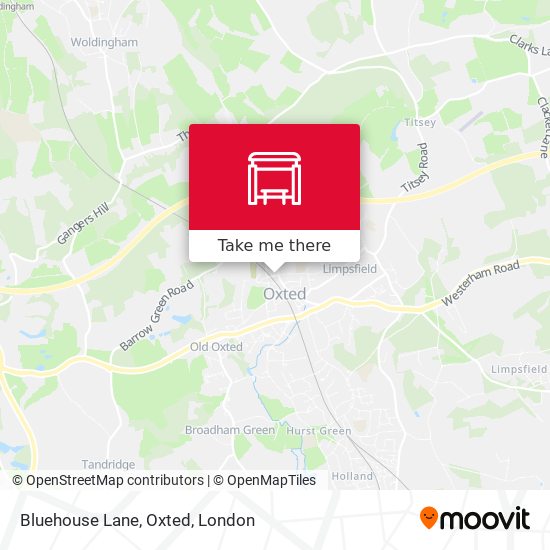 Bluehouse Lane, Oxted map