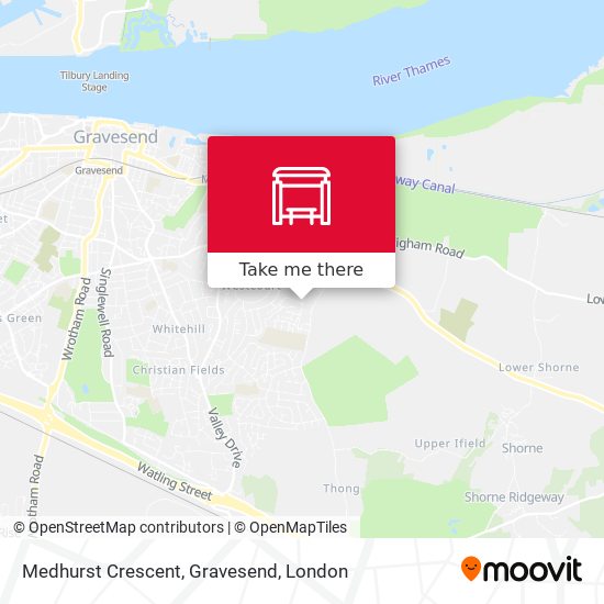 Medhurst Crescent, Gravesend map