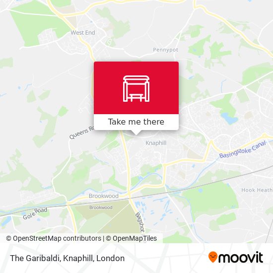 The Garibaldi, Knaphill map
