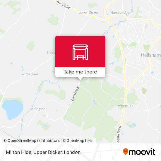 Milton Hide, Upper Dicker map