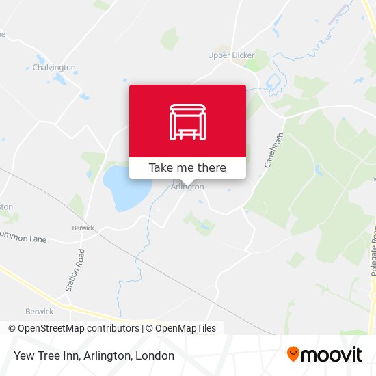 Yew Tree Inn, Arlington map