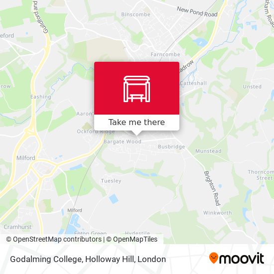 Godalming College, Holloway Hill map