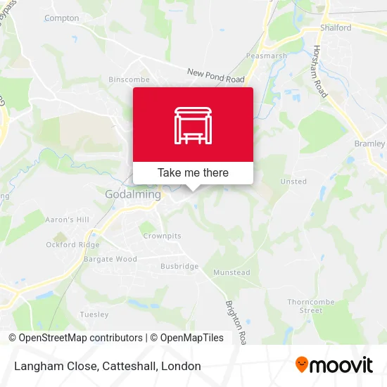 Langham Close, Catteshall map