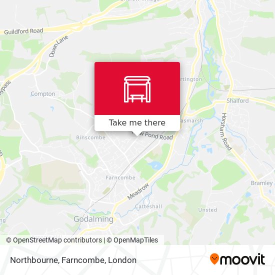 Northbourne, Farncombe map