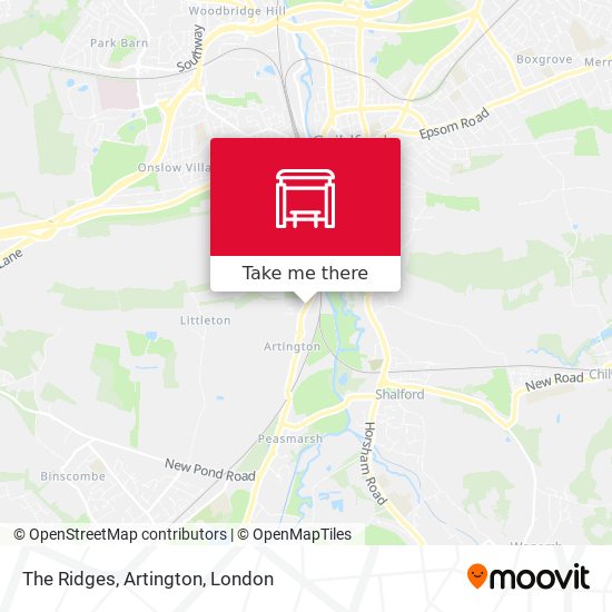 The Ridges, Artington map