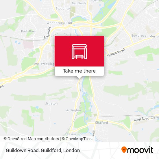Guildown Road, Guildford map
