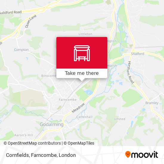 Cornfields, Farncombe map