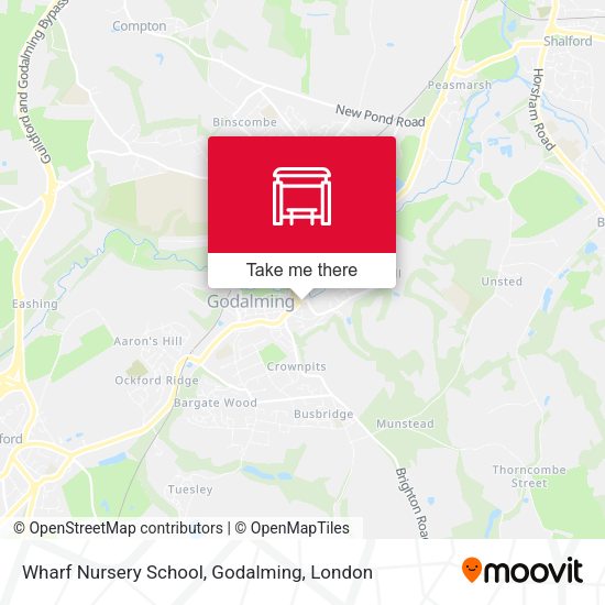 Wharf Nursery School, Godalming map