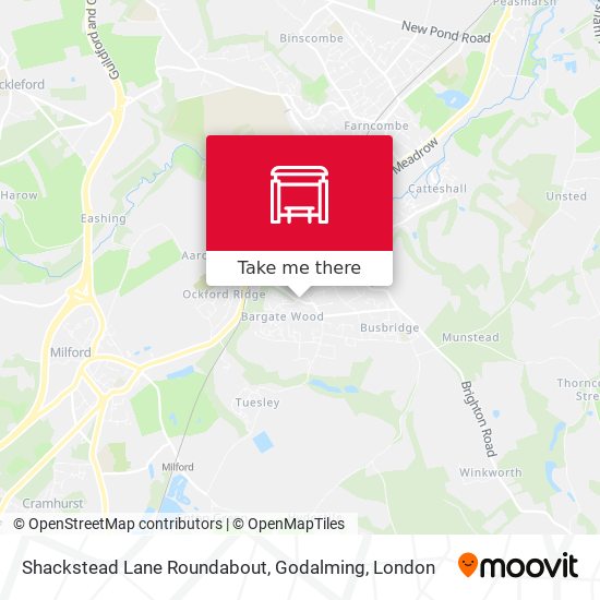 Shackstead Lane Roundabout, Godalming map