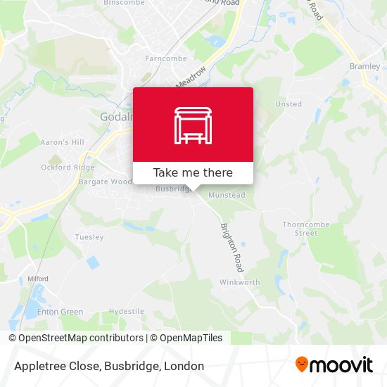 Appletree Close, Busbridge map