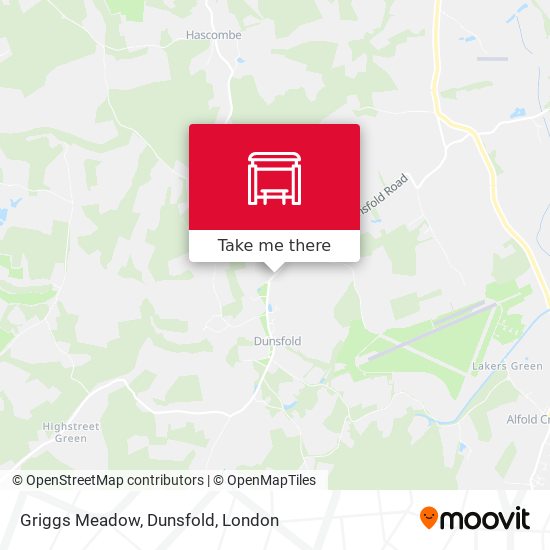 Griggs Meadow, Dunsfold map