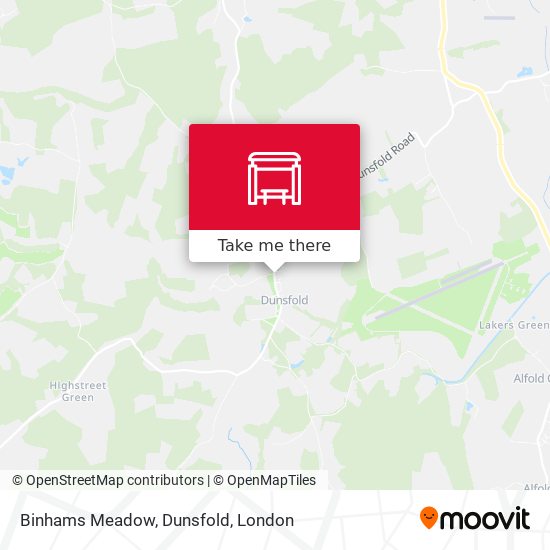 Binhams Meadow, Dunsfold map