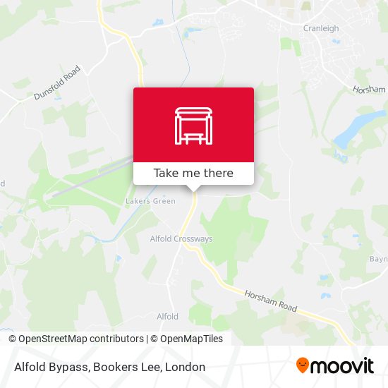 Alfold Bypass, Bookers Lee map