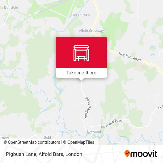 Pigbush Lane, Alfold Bars map