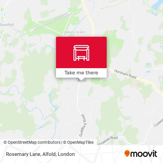 Rosemary Lane, Alfold map