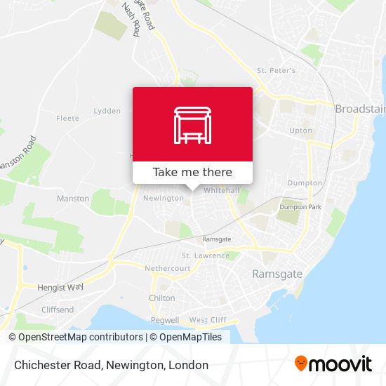 Chichester Road, Newington map