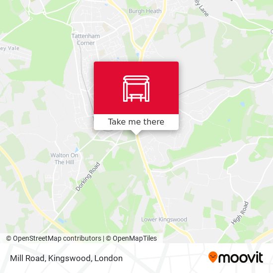 Mill Road, Kingswood map