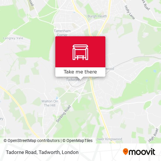 Tadorne Road, Tadworth map