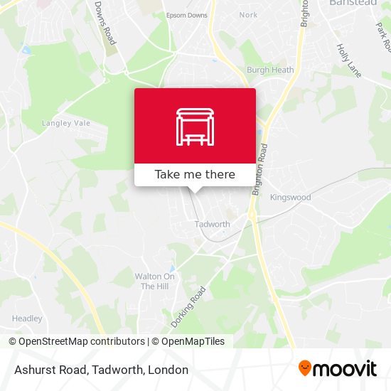 Ashurst Road, Tadworth map