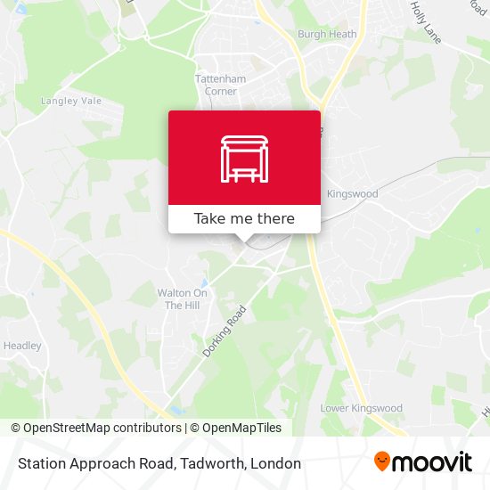 Station Approach Road, Tadworth map
