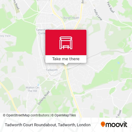 Tadworth Court Roundabout, Tadworth map