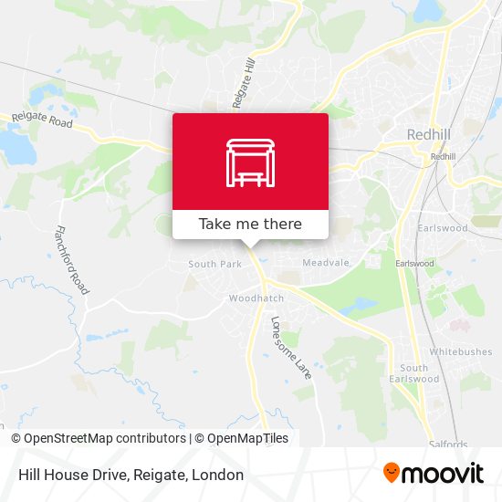 Hill House Drive, Reigate map