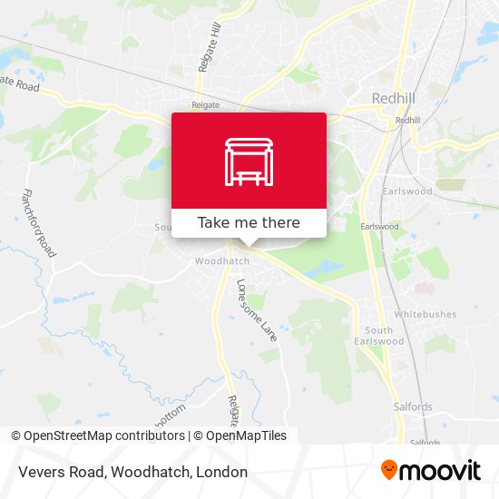 Vevers Road, Woodhatch map