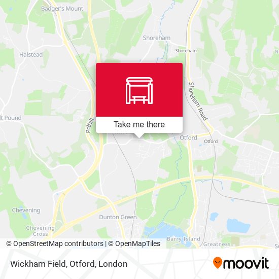 Wickham Field, Otford map