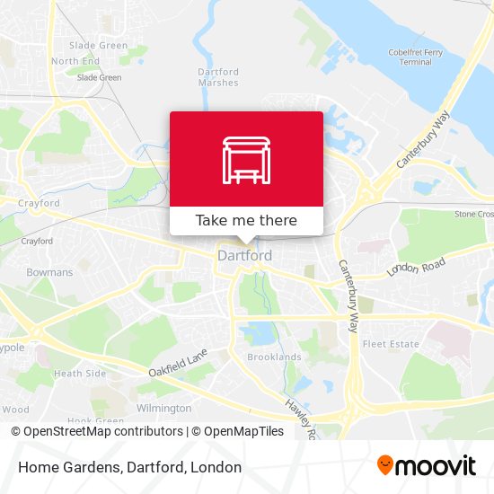 Home Gardens, Dartford map